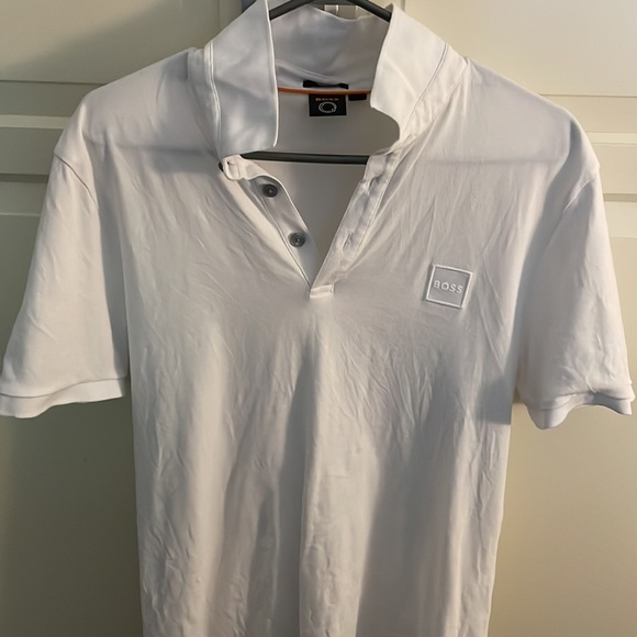 Men’s white slim fit Hugo Boss polo shirt - bought new and worn twice - Picture 2 of 2